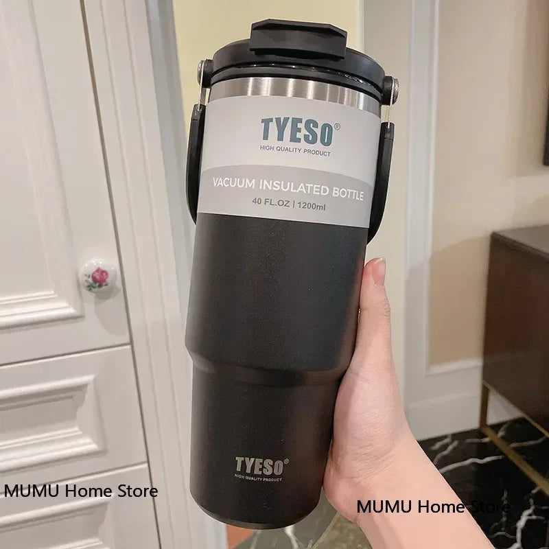 Tyeso Stainless Steel Coffee Cup Cold And Hot Double-layer Insulated Cup Tumbler Thermo Water Bottle Car Travel Mug Vacuum Flask