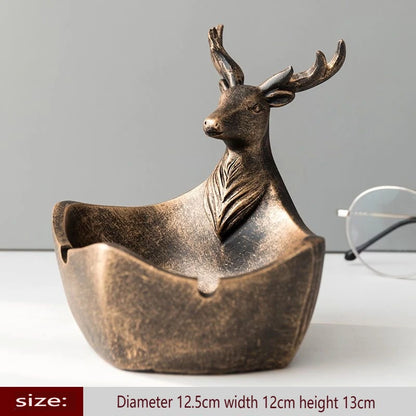 Dog Ashtray Decorative Bulldog Animal Large Capacity Storage Box Ceramic Crafts Ornaments Men Gift Cinzeiro Decorativo Cendier