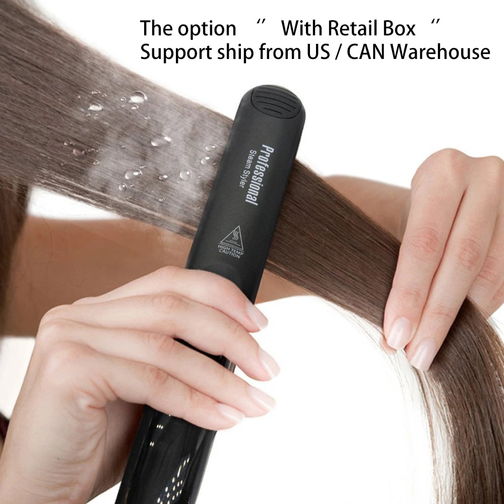 Flat iron with argan oil steam online