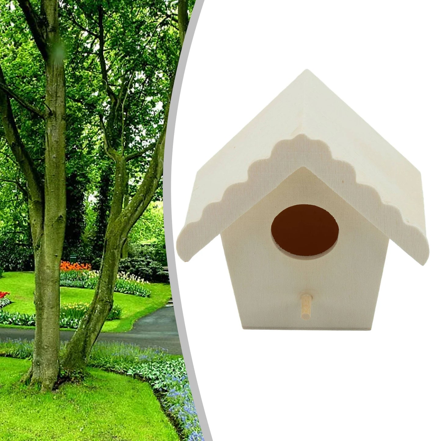 Casa de pássaros de madeira ninho de ninho de pássaro caixa de pássaro casas alegres casa para jardim habitat de pássaro local de ninho ideal para conservação de pássaros