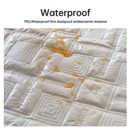 Foglio di letto impermeabile Coperchio materasso trapuntato per la protezione del foglio a monte elastico invernale Full King 160/140*200 cm