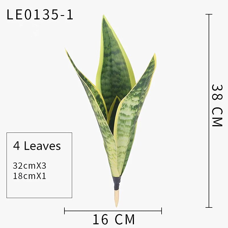 21CM-68CMArtificial Tiger Piran Plants Tropical Plastic Long Leaves Flower Arrangement Material Hotel Office Desktop Home Deco