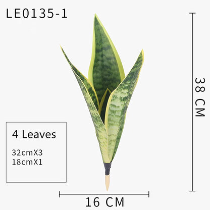 21CM-68CMArtificial Tiger Piran Plants Tropical Plastic Long Leaves Flower Arrangement Material Hotel Office Desktop Home Deco