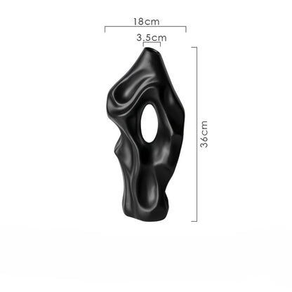 Irregular Home Living Room Desktop Atmosphere Decoration Modern and Minimalist Ceramic Vase Home Flower Arrangement Vase