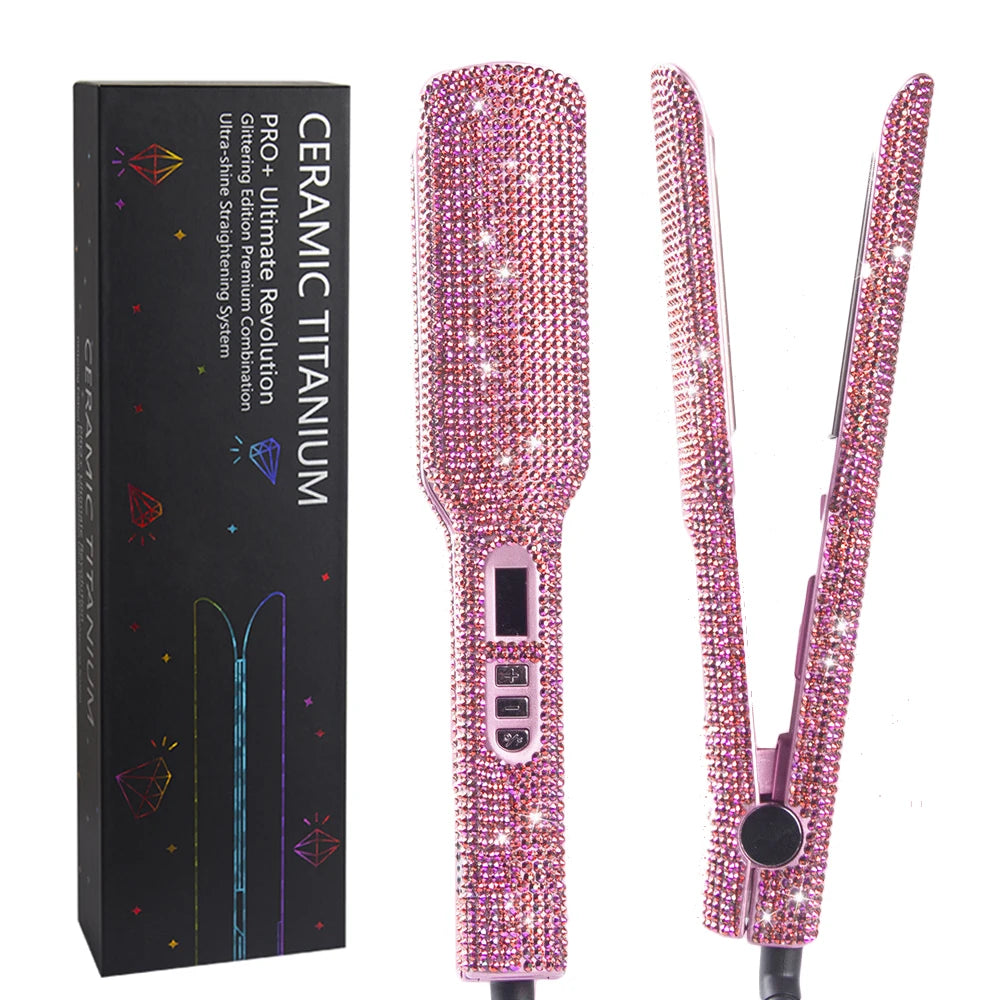 Ceramic titanium flat iron best sale